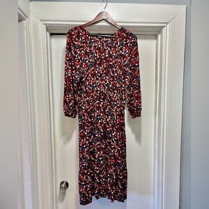 🌺 Old Navy Floral Print Long Sleeve Midi Dress